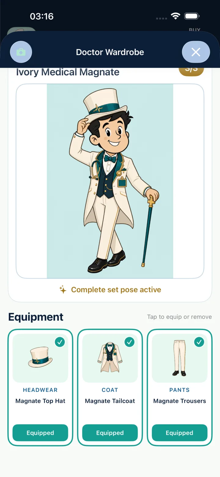 Med AdVenture doctor wardrobe